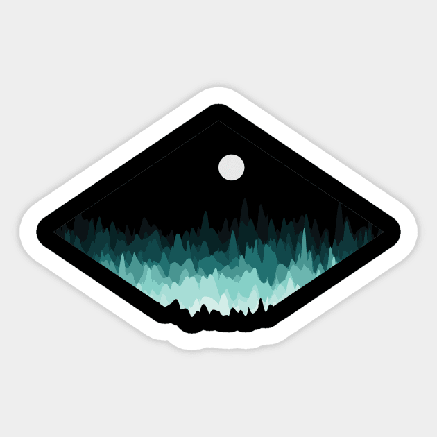 Moonlit Stalagmites Sticker by Liam Warr